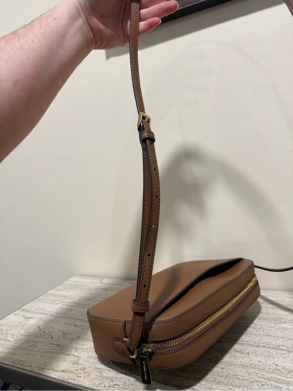 Michael Kors Jet Set Saffiano Leather Crossbody Bag